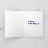 Snowflake Blume Hanukkah Blue Illustration Feiertagskarte (Innenseite)