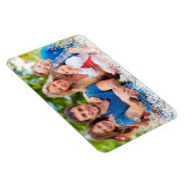Snowflake Border Holiday Foto Magnet (Rechte Seite)