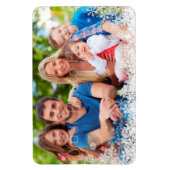 Snowflake Border Holiday Foto Magnet (Vertikal)