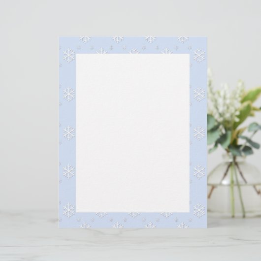 Snowflake Border Letterhead (Stehend Vorderseite)