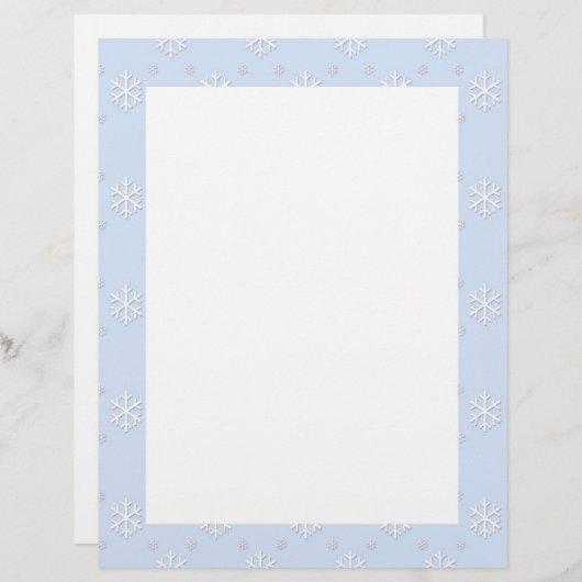 Snowflake Border Letterhead (Vorne/Hinten)
