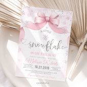 Snowflake Bow baby shower  Einladung