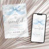 Snowflake Bow baby shower  Einladung