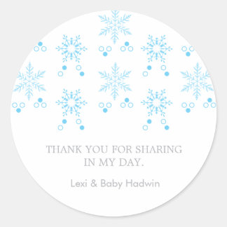 Snowflake | Boy Baby Shooter Favor Sticker