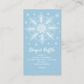 Snowflake Boys Baby Duschkabine Windelwanne Raffle Begleitkarte (Vorderseite)