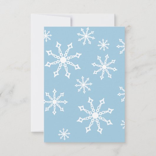 Snowflake Boys Baby Duschkabine Windelwanne Raffle Einladung (Rückseite)