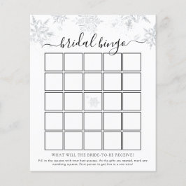 Snowflake Brautparty Bingo Game Card