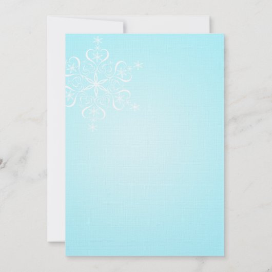 Snowflake-Brautparty Einladung (Rückseite)