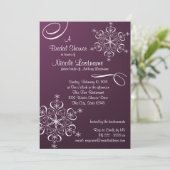 Snowflake-Brautparty Einladung (Stehend Vorderseite)