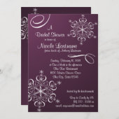 Snowflake-Brautparty Einladung (Vorne/Hinten)