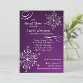 Snowflake-Brautparty Einladung (Stehend Vorderseite)