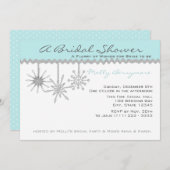 Snowflake Brautparty Ice Blue Einladung (Vorne/Hinten)