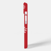 Snowflake Bridge weiß auf rot Case-Mate iPhone Hülle (Rückseite / Links)