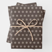 Snowflake Brown Geschenkpapier Set (Beispiel)