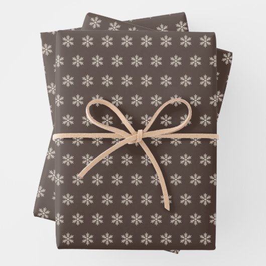 Snowflake Brown Geschenkpapier Set (Beispiel)