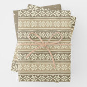 Snowflake Brown Nordic Imitats Strick Sweater Patt Geschenkpapier Set (Beispiel)