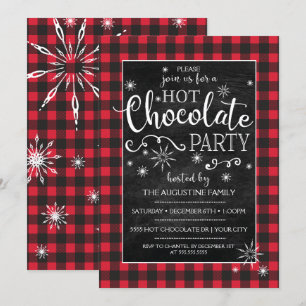 Snowflake & Buffalo Karo Hot Chocolate Einladung