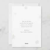 Snowflake Calligraphy Black Foto Frohe Weihnachten (Rückseite)