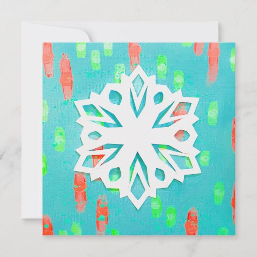 Snowflake Card Feiertagskarte (Vorderseite)