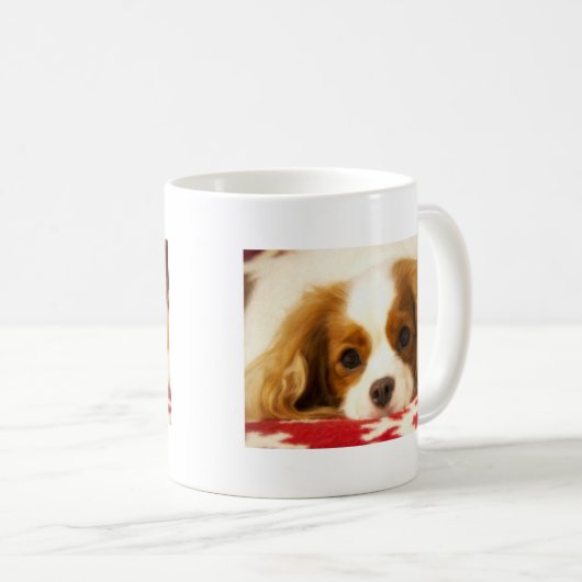 Snowflake Cavalier King Charles Spaniel Kaffeetasse (VorderseiteRechts)