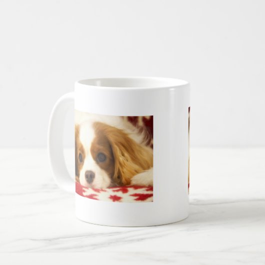 Snowflake Cavalier King Charles Spaniel Kaffeetasse (Vorderseite Links)