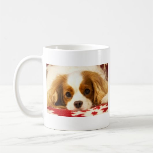 Snowflake Cavalier King Charles Spaniel Kaffeetasse (Links)