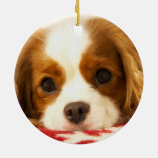 Snowflake Cavalier King Charles Spaniel Ornament (Hinten)