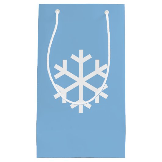 Snowflake Christmas Blue-Geschenktasche Kleine Geschenktüte (Vorderseite)