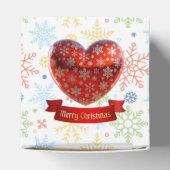 Snowflake Christmas Heart Window Favor Box Geschenkschachtel (Oben)