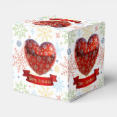 Snowflake Christmas Heart Window Favor Box Geschenkschachtel (Rückseite)