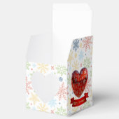 Snowflake Christmas Heart Window Favor Box Geschenkschachtel (Geöffnet)