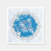 Snowflake Christmas Napkins Serviette (Vorderseite)