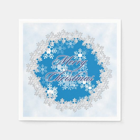 Snowflake Christmas Napkins Serviette (Vorderseite)