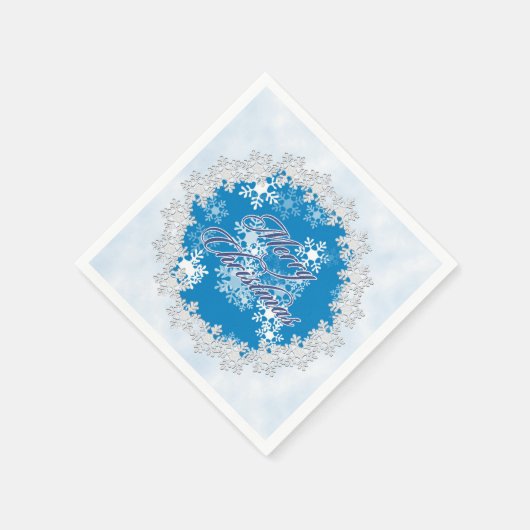 Snowflake Christmas Napkins Serviette (Ecke)