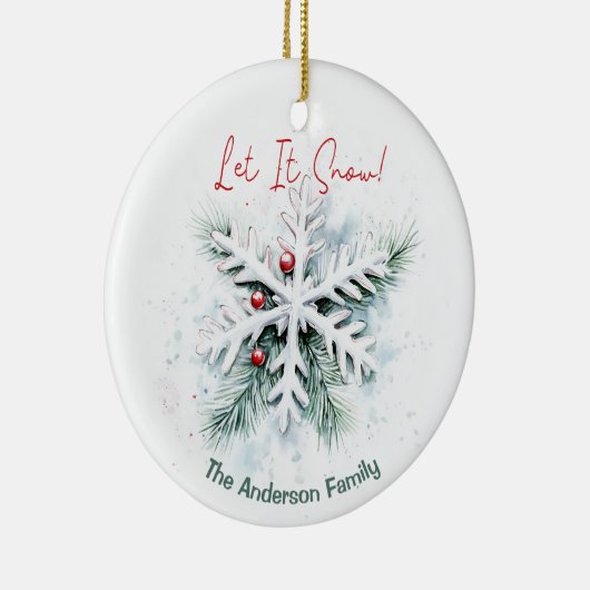 Snowflake Christmas Ornament | Custom Name (Rechts)