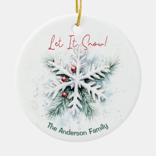 Snowflake Christmas Ornament | Custom Name (Vorne)