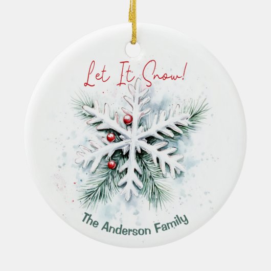 Snowflake Christmas Ornament | Custom Name (Hinten)
