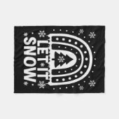 Snowflake Christmas Teacher Student Cute Rainbow L Fleecedecke (Vorderseite (Horizontal))