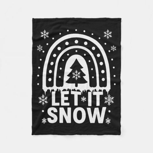 Snowflake Christmas Teacher Student Cute Rainbow L Fleecedecke (Vorderseite)