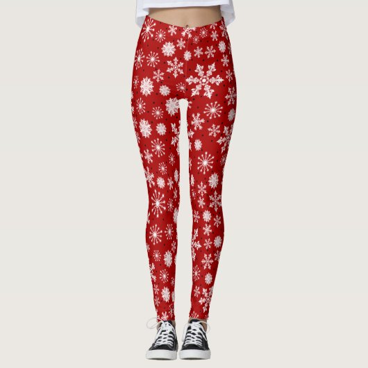 Snowflake Christmas Wrapped Leggings - Cute (Vorderseite)