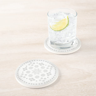 Snowflake Circle Getränkeuntersetzer