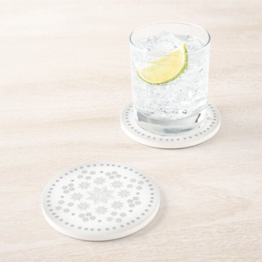 Snowflake Circle Getränkeuntersetzer (Seite)