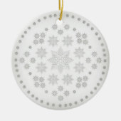 Snowflake Circle Keramik Ornament (Vorne)