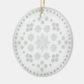Snowflake Circle Keramik Ornament (Links)