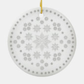 Snowflake Circle Keramik Ornament (Hinten)