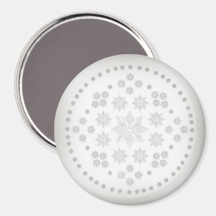 Snowflake Circle Magnet