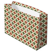 Snowflake Circles-2-GIFT BAG L Große Geschenktüte (Rückseite Schrägansicht)