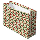 Snowflake Circles-2-GIFT BAG L Große Geschenktüte (Vorderseite Schrägansicht)