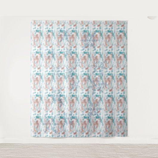 Snowflake Clouds Tapestry Wandteppich (Vorderseite)