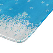 Snowflake Collection Glass Cutting Board 6"x7" Schneidebrett (Ecke)